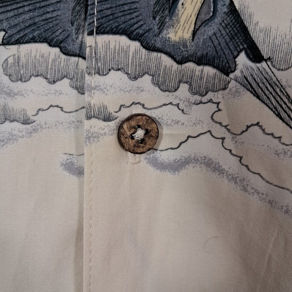 Guy Harvey AFTCO Shirt 3XL Santiago's Blue Button Up Fishing Boat Short Sleeve - Picture 9 of 12